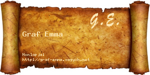 Graf Emma névjegykártya